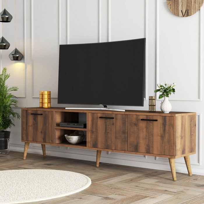 Hanah Home Soporte para TV en Nogal con Arcón de 180 cm Hanah Home Soporte para TV en Nogal con Arcón de 180 cm